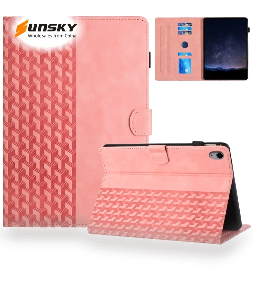Building Blocks Embossed Leather Smart Tablet Case for iPad 10th Gen 10.9 2022 — Keyboard Cases