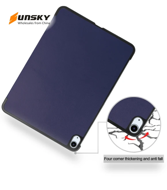 3-Fold Holder Smart Leather Tablet Case for iPad Air 13 2024 — Protective Cases, Custer