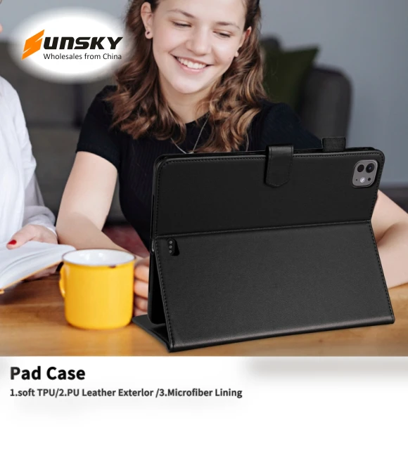 Rhombus Lattice Leather Smart Tablet Case for iPad Pro 11 2024 — Keyboard Cases