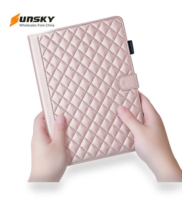 Rhombus Lattice Leather Smart Tablet Case for iPad Pro 12.9 — Keyboard Cases