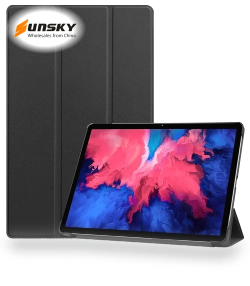 Three-folding Smart Leather Tablet Case for Lenovo Tab P11 — Keyboard Cases, Lenovo