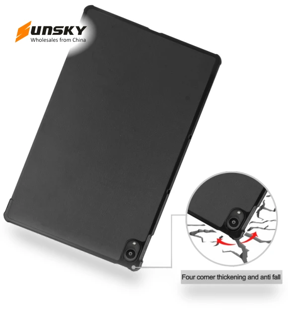 Three-folding Smart Leather Tablet Case for Lenovo Tab P11 — Keyboard Cases, Lenovo