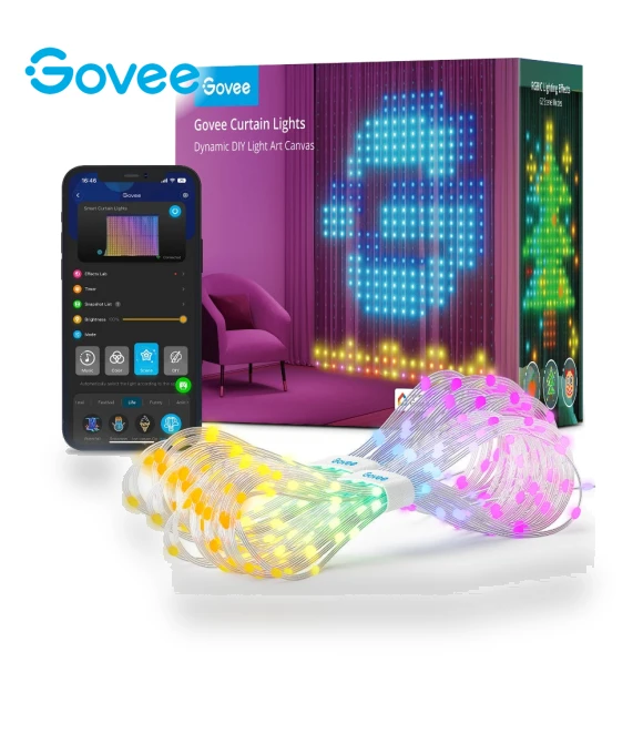 RGBIC Curtain Lights with 520 LEDs — String Lights, Govee
