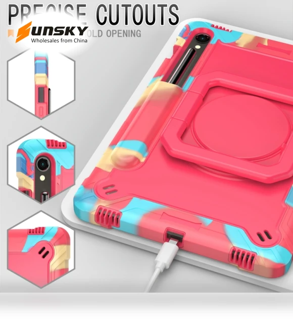 Handle Robot Silicone Hybrid PC Tablet Case for Samsung Galaxy Tab S9 FE / S9 — Cases, Samsung