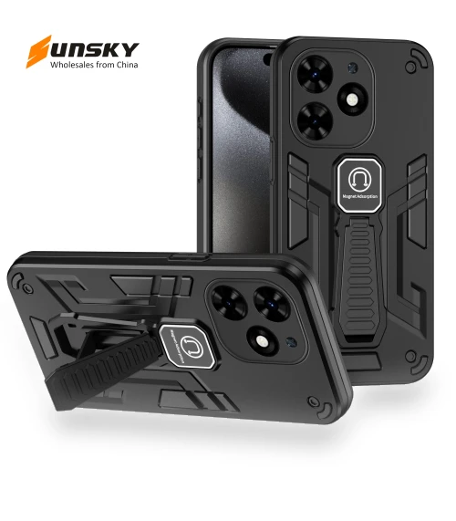 Shockproof Holder Phone Case for Tecno Spark 20C / Infinix Smart 8 — Basic Cases