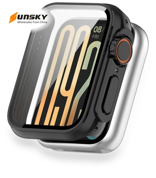 Tempered Film Integrated PC Watch Protective Case for Xiaomi Smart Band 9 Pro — Fitness Bands, Xiaomi