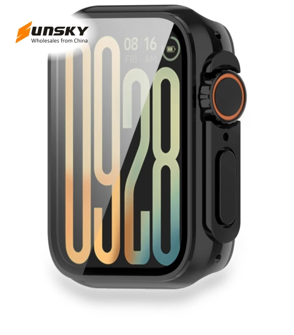 Tempered Film Integrated PC Watch Protective Case for Xiaomi Smart Band 9 Pro — Fitness Bands, Xiaomi