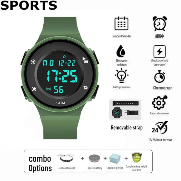 Waterproof Electronic Sports Watch for Juniors — Active Timepieces, AI Supermarket