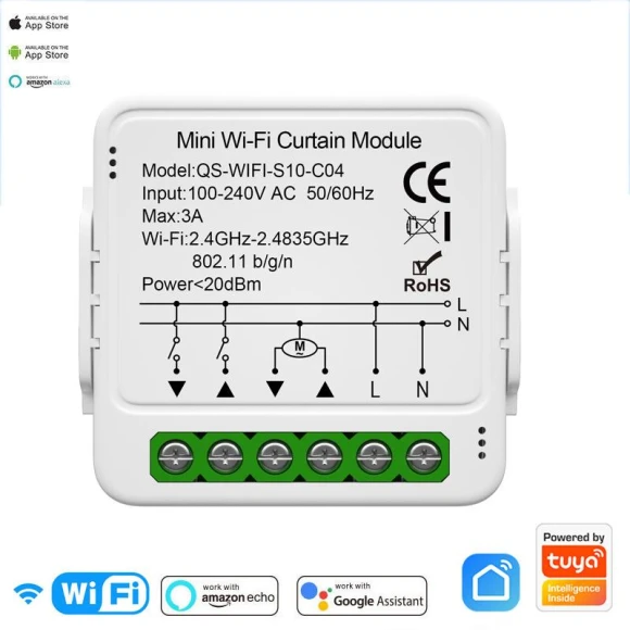 Smart Curtain Switch Mini Module — Smart Home Hubs & Controllers, Tuya
