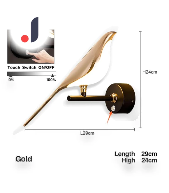 Touch Switch Wall Sconce — Wall Lamps & Sconces, Chic Home