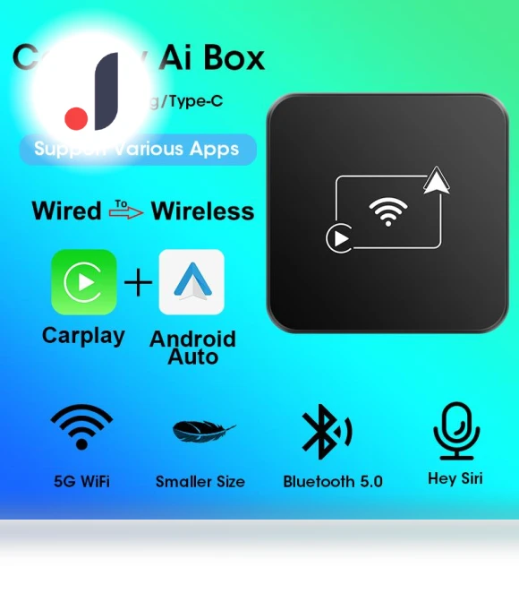 Wireless CarPlay Android Auto Adapter Dongle — Stereo Receivers, Auto Accessories Home