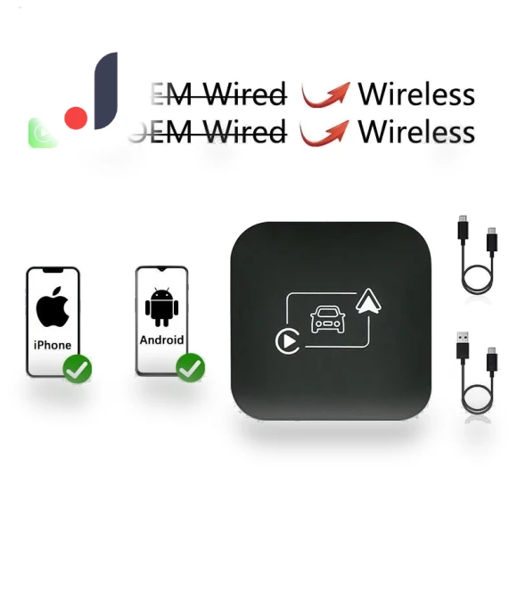 Wireless CarPlay Mini AI Box — Stereo Receivers, Auto Launcher