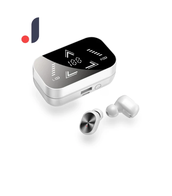 Wireless Headphones with Digital Power Display and Touch Control — Over-Ear Headphones, Gloves