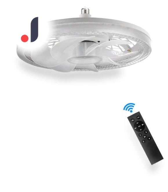 45W LED Ceiling Fan with E27 Socket and Smart Remote Control — Ceiling Fans, Chic Interiors