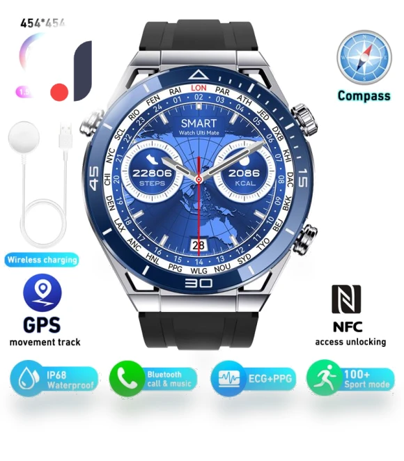Smart Watch with ECG+PPG — Smartwatches, Tiktop2
