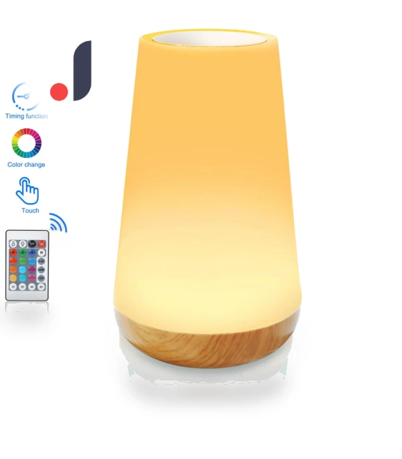 13-Color LED Night Light with RGB Remote Control — Night Lights, DC-HOME Textile