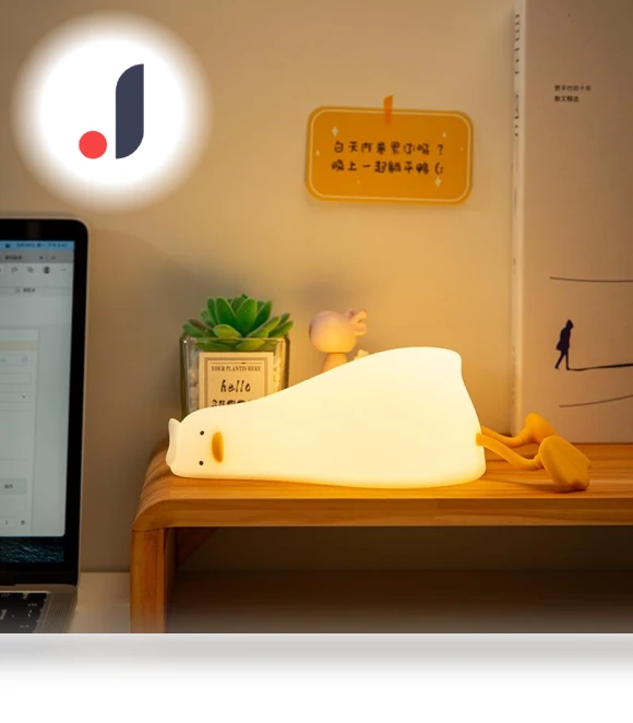 Silicone Night Light in Duck Shape for Kids — Night Lights, Modern Home Furnishing