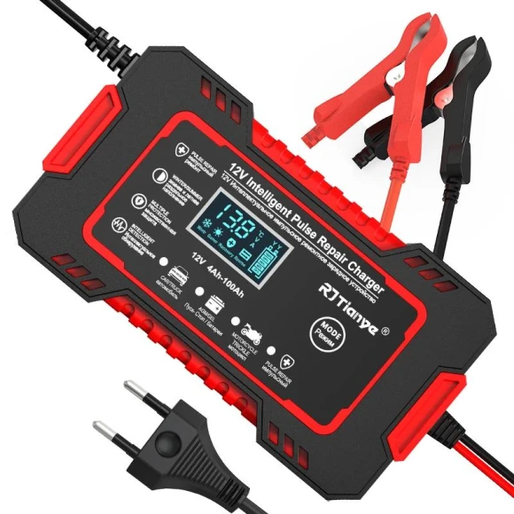 Smart Full Auto Motorcycle Battery Charger — Chargers, Modern Home Furnishing