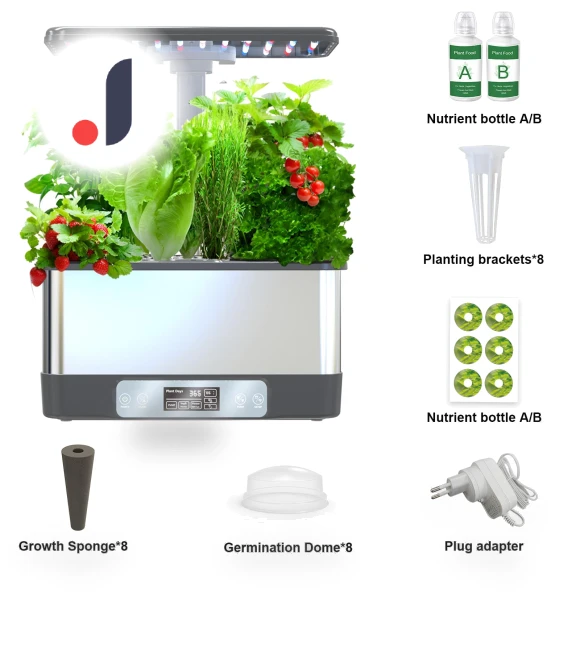 Smart Hydroponic System with LED Lighting — Germination Kits, yieryi Garden Tools