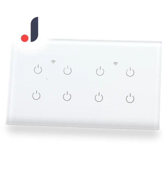 Wi-Fi Smart Touch Switch 8 Gang — Dimmer Switches, Koogeelife
