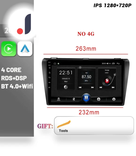 Bluetooth CarPlay Head Unit for Mazda 3 — Stereo Receivers, AutoSphere