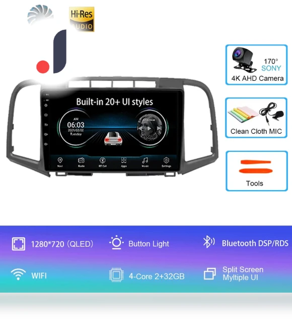 QLED DSP Android 14 Car Multimedia Video Player — Stereo Receivers, AutoSphere
