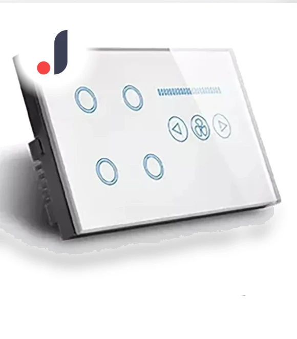 Switch Fan Speed Interruptor Wifi Smart Light 4Gang Glass Touch Sensor Panel — Ceiling Fan Wall Controls, Melery