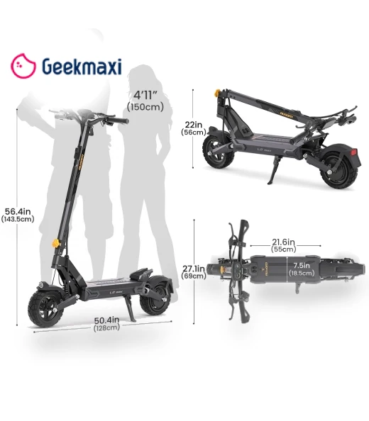 Dual Motor Foldable Electric Scooter — Electric Self-Balancing Scooters, Ausom