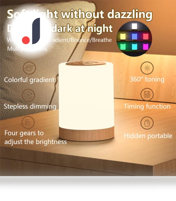 LED Bedside Touch Sensor Night Light — Night Lights, paraiclukl