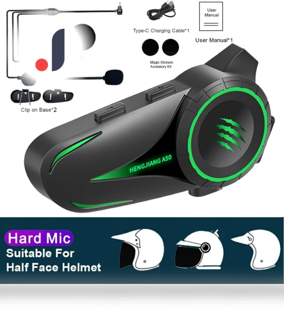 Smart Helmet Bluetooth Headset — Wireless Headsets for Powersports, Motorgo Premium