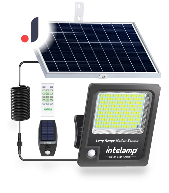 Solar Light with Motion Sensor — Outdoor Security & Flood Lighting, Intelamp