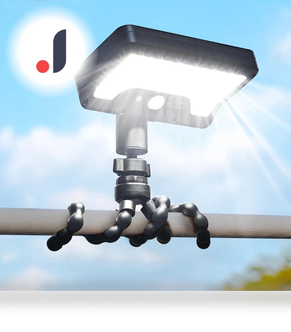 Solar Outdoor Light with Motion Sensor and Flexible Tripod — Outdoor Security & Flood Lighting, YC Direct