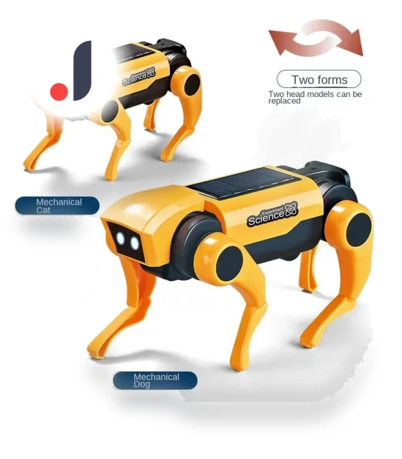 Solar-Powered Robot Dog and Cat 2-in-1 DIY Science Kit — Solar Power, Yes Toys