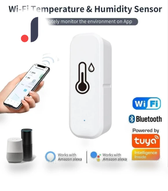 Wireless Smart WiFi Temperature and Humidity Sensor — Smart Home Security, OmniShop