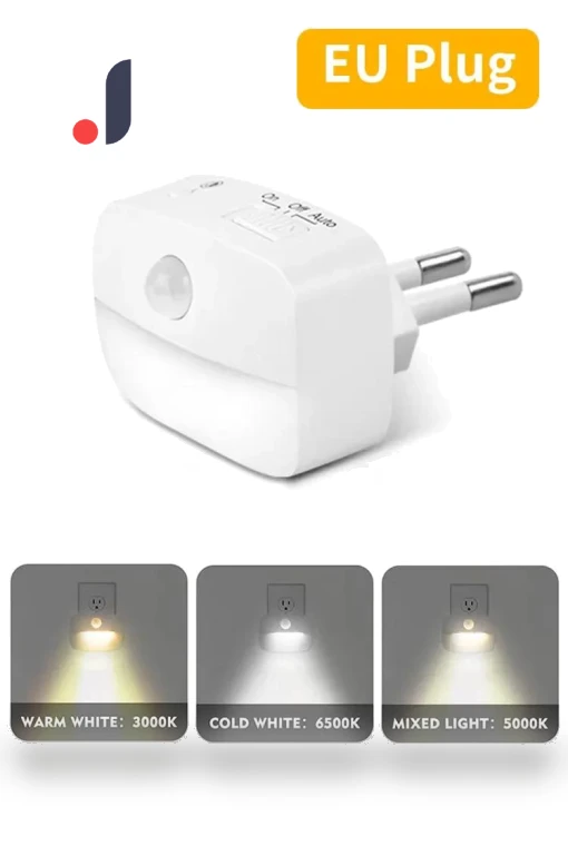 Motion Sensor Socket Plug-in LED Night Light — Night Lights, DC-HOME-3
