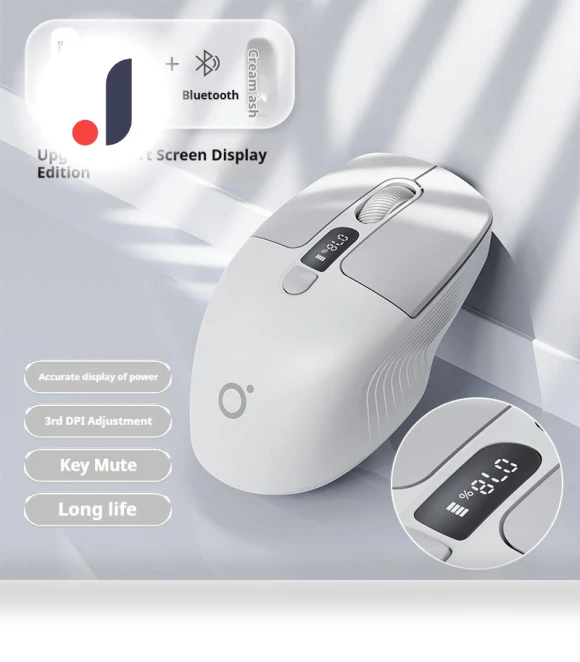Wireless Bluetooth Mouse with Display — Mouse Pads, DC-HOME