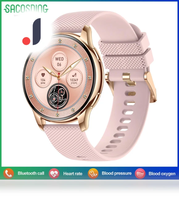 Women's Elegant Fully Touchscreen Sports Fitness Watch — Smartwatches, SACOSDING