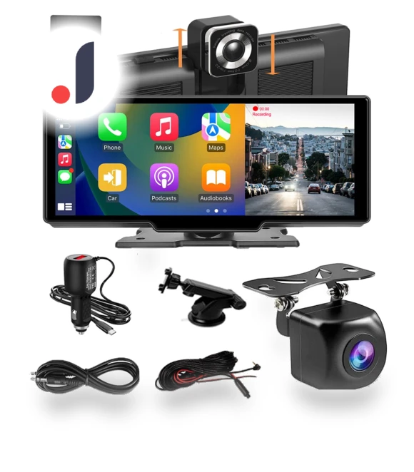 10.26-inch 4G IPS Touchscreen GPS Navigation CarPlay Android Auto Dual Lens Dash Cam Rearview Mirror — Navigation & GPS Accessories, Daily Home Furnishings