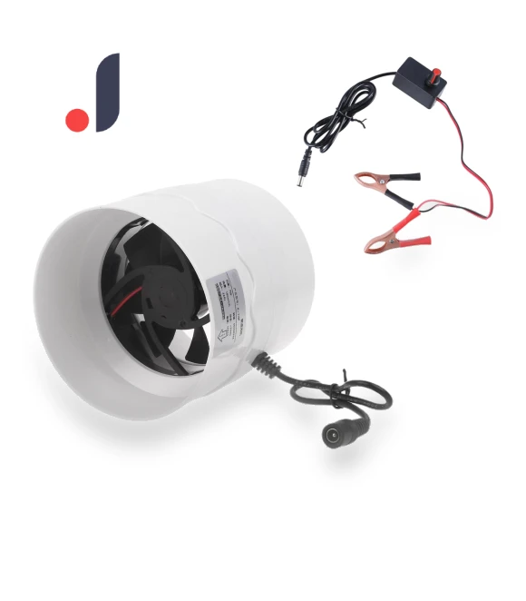 Adjustable Speed 110mm Duct Fan with 12V Clip-on Controller — Stand Fans, Cherish Eyes