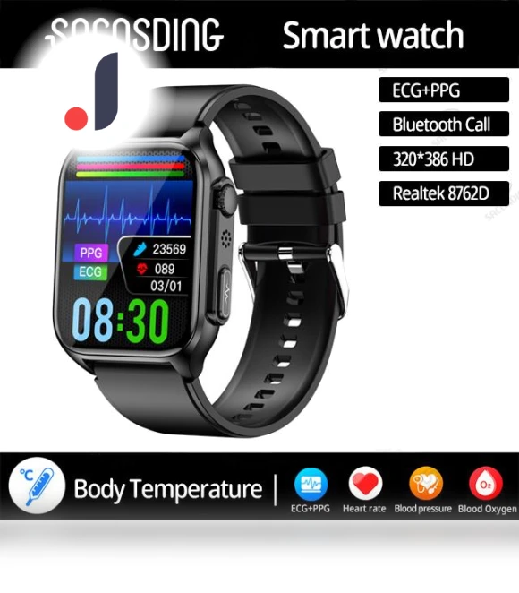 Smart Watch with NFC, ECG, and PPG — Smartwatches, SACOSDING