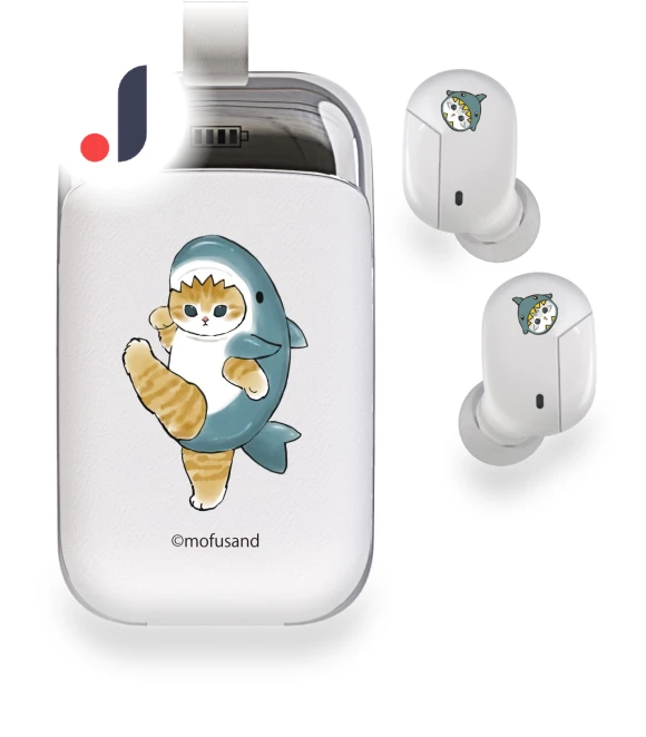 True Wireless Earbuds (Shark Cat Design) — In-Ear Headphones, HAYAO