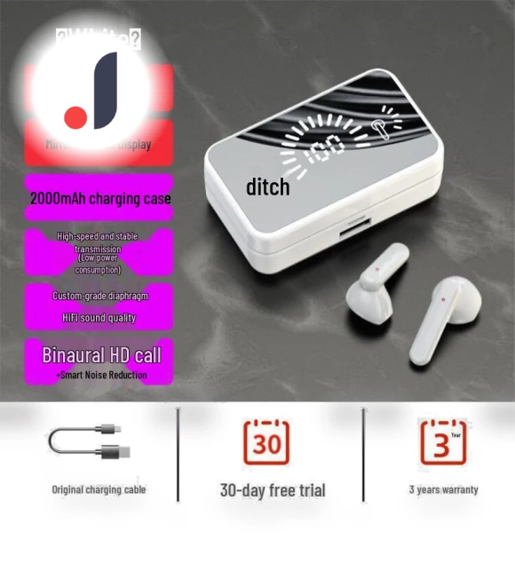 Wireless Bluetooth Earbuds with Touch Display — Audio Gear, the BAY