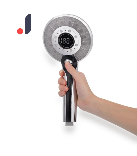 Colorful LED Shower Head with Temperature Sensor — Fixed, Kanisa