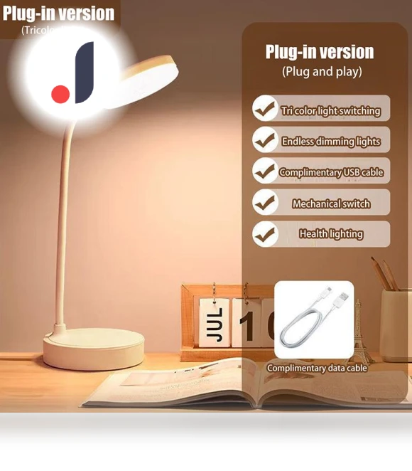 LED Desk Lamp with 3 Dimming Levels — Study & Desk Lighting, Comfortable Housy