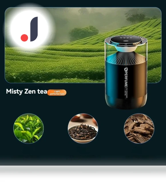 Smart Car Air Freshener Rechargeable Aroma Diffuser with RGB Light — Car Air Fresheners, DC-HOME
