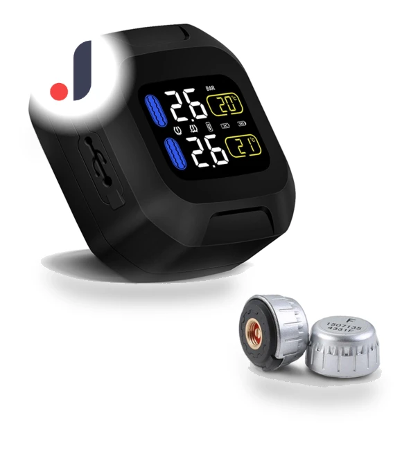 Tire Pressure Monitoring System with 2 External Sensors — TPMS Sensor Replacements, OBEST