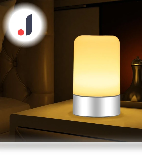 Touch Sensor Table Lamp with Color Changing RGB and Dimmable Warm White Light — Desk & Table Lighting, FYUU-autoparts