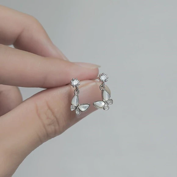 Butterfly Stud Earrings — Clip-Ons, Wipon