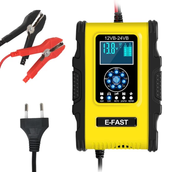 Smart Car Battery Charger with Digital Display — Battery Chargers, LEEPEE