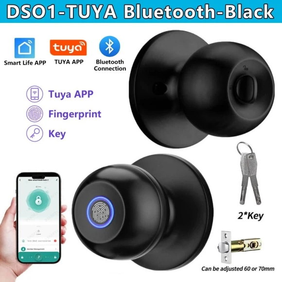 Smart Cylindrical Automatic Digital Lock with Handle — Smart Home Security, The Romantics